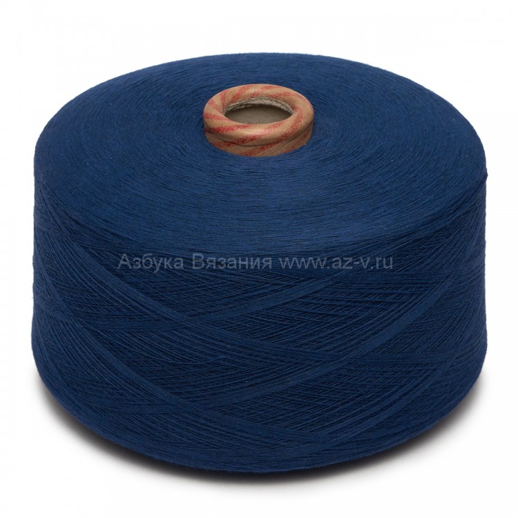 Пряжа в бобинах, Zafer tekstil, 047 темно-синий, 60% хлопок/ 40% акрил 