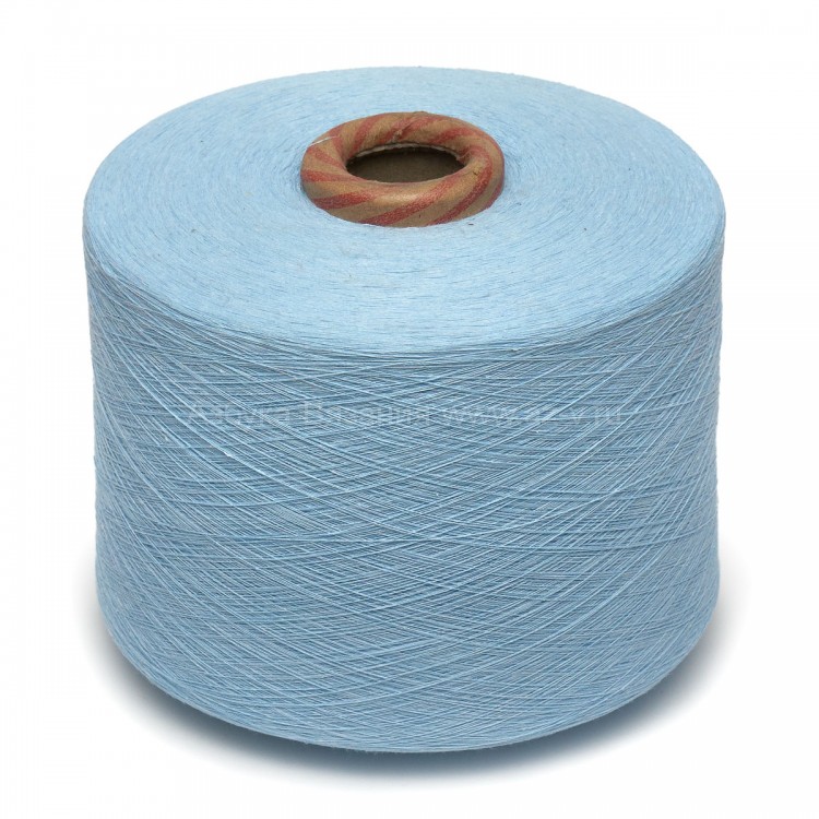 Пряжа в бобинах, Zafer tekstil, светло-голубой 606, 60% хлопок/ 40% акрил