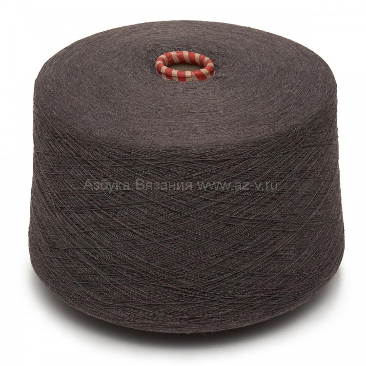 Пряжа в бобинах, Zafer tekstil, 306 коричневый меланж, 60% хлопок/ 40% акрил