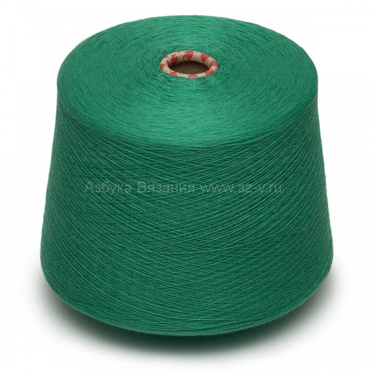 Пряжа в бобине Zafer tekstil, 1627 зеленый, 50% хлопок / 50% акрил, Ne 20/2, Турция
