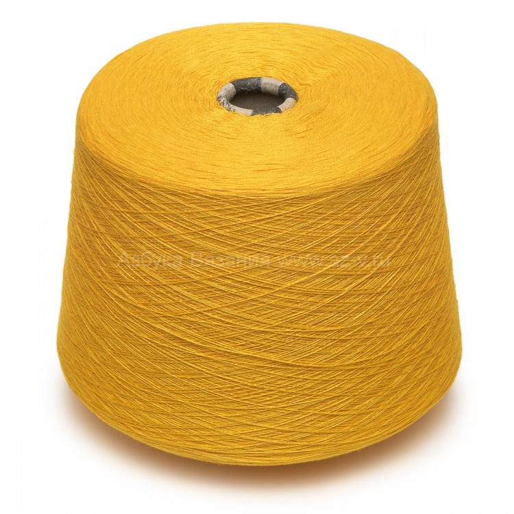 Пряжа в бобине Zafer tekstil, 1631 жёлтый, 50% хлопок / 50% акрил, Ne 20/2, Турция