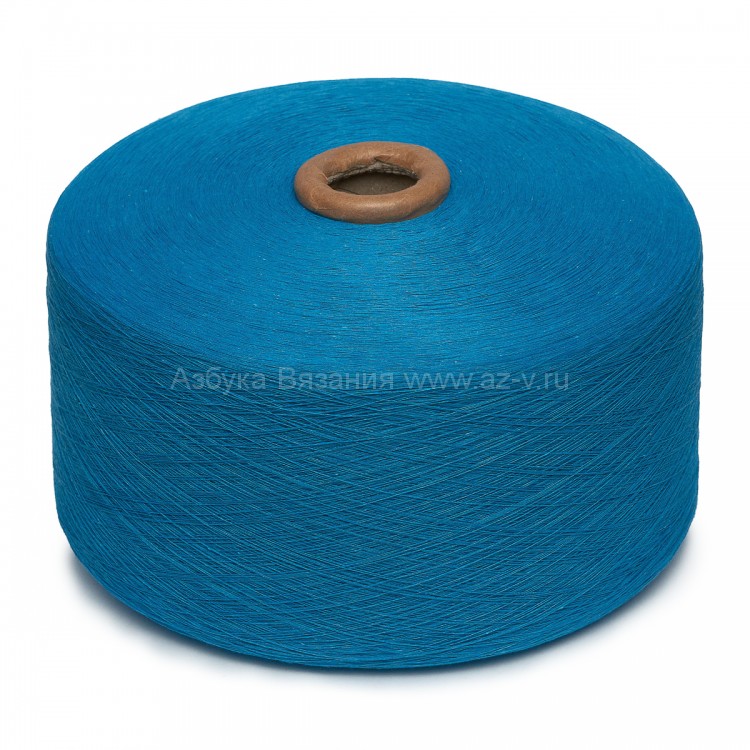 Пряжа в бобинах, Zafer tekstil, НВ 040 ярко синий, 60% хлопок/ 40% акрил
