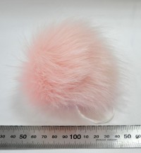 Помпон  искусственный мех, розовый - диаметр 8 см.  