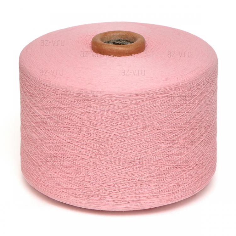 Пряжа в бобинах, Zafer tekstil, 289 розовый персик, 60% хлопок/ 40% акрил