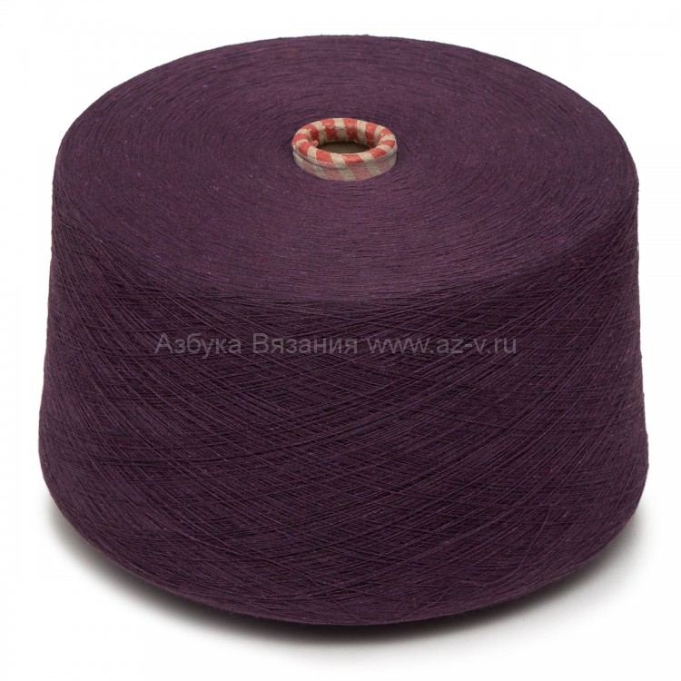 Пряжа в бобинах, Zafer tekstil, 019/308 лиловый, 60% хлопок/ 40% акрил 