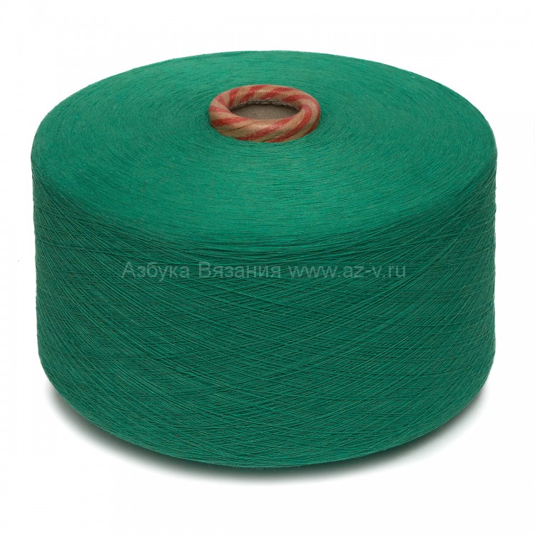 Пряжа в бобинах, Zafer tekstil, НВ 039 ярко зеленый, 60% хлопок/ 40% акрил