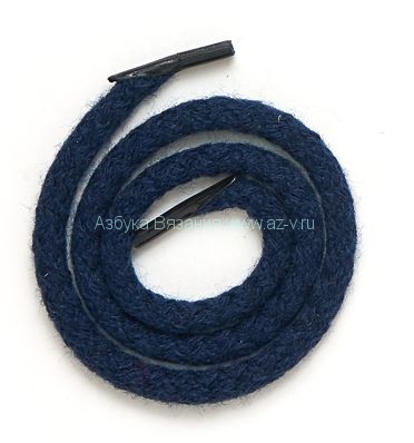 Шнур для пакетов с наконечником, акрил  4 мм. 571-0 тёмно синий