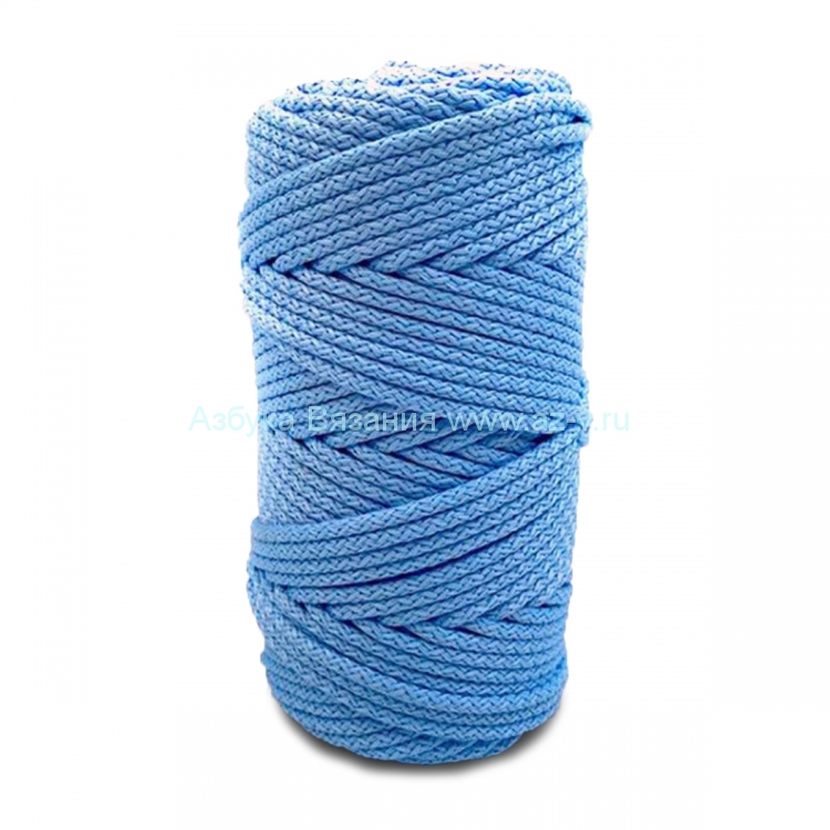 Шнур в шнуре 5 мм., голубой 689, полиэфир