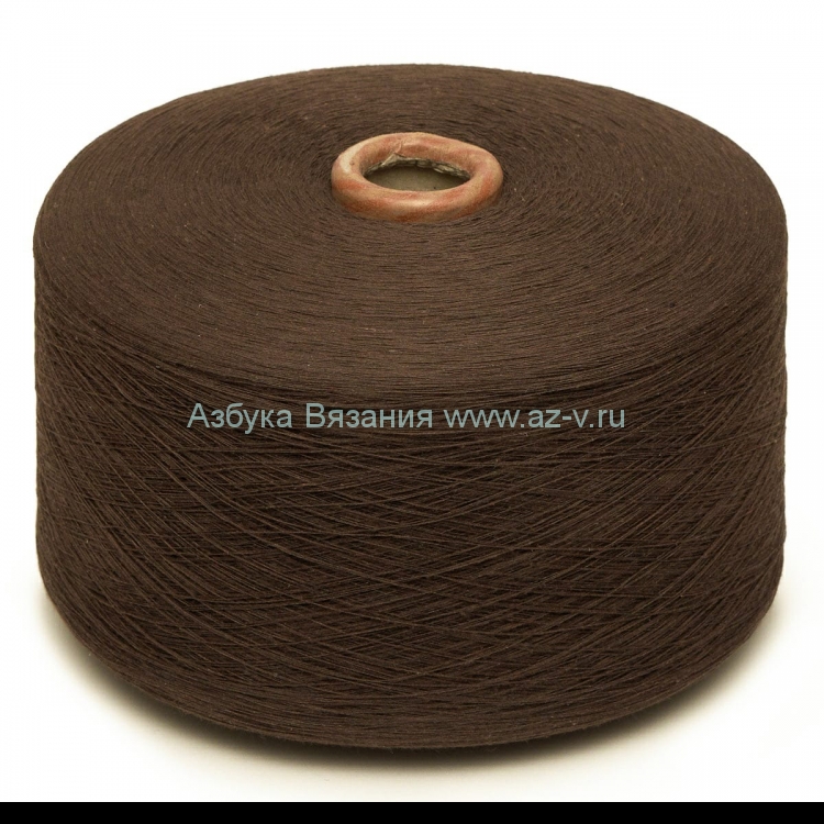 Пряжа в бобинах, Zafer tekstil, коричневый 304, 60% хлопок/ 40% акрил
