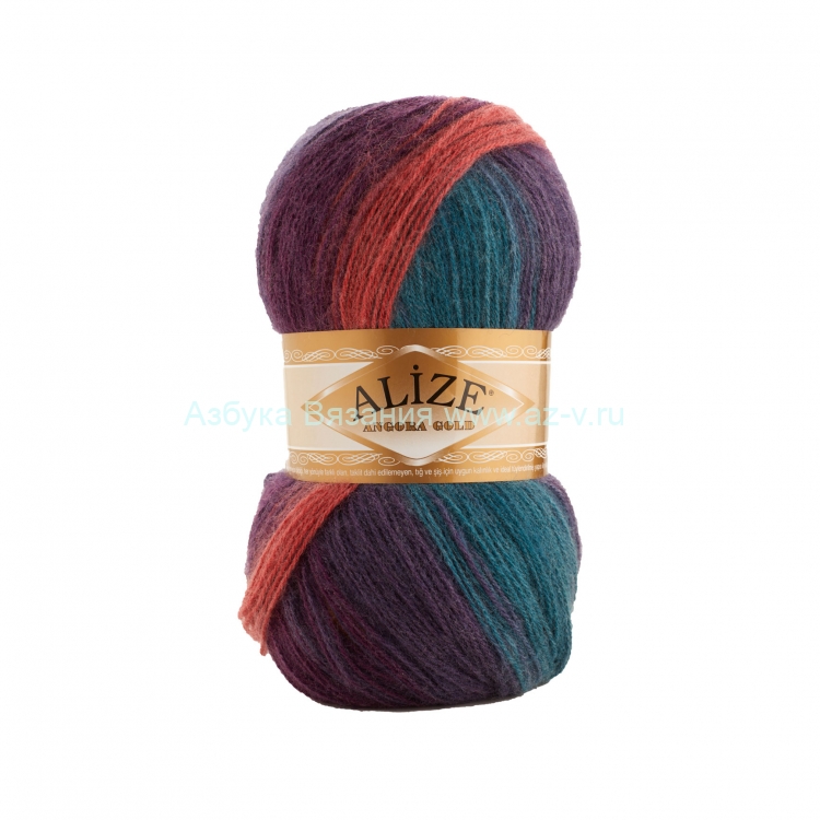 Пряжа Alize Angora Gold Batik 7563 , 20% шерсть, 80% акрил, 100 гр 