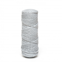 Шнур хлопковый 3 мм., 100 м., светло серый меланж, AZ 3-107