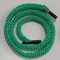 Шнур для пакетов с наконечником, зелёный1225,  4 мм
