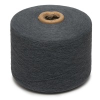 Пряжа в бобинах, Zafer tekstil, B-110 темно-серый , 60% хлопок/ 40% акрил