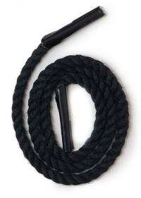 Шнур для пакетов, хлопок крученый, чёрный,  3 мм 