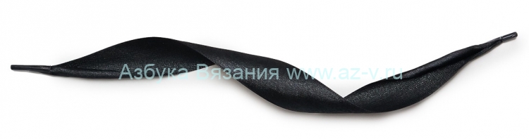 Лента атласная с наконечником, 12 мм., чёрный
