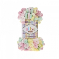 Пряжа Alize Puffy Color, 5862, микрополиэстер 100%, 100 г. 