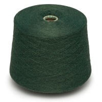 Пряжа в бобине Zafer tekstil, М-27 зеленый меланж, 50% хлопок / 50% акрил, Ne 20/2, Турция