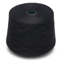 Пряжа в бобине Zafer tekstil, 1540 чёрный, 50% хлопок / 50% акрил, Ne 20/2, Турция