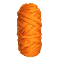 Пряжа "Супер толстая крученая", оранжевый 035, п/т шерсть 100%, 500 г.