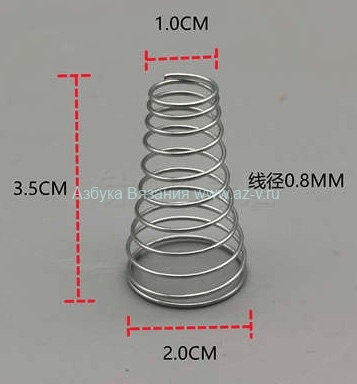 Пружина на сжатие 1х2 см