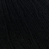 Пряжа "Карамелька", черный 003, акрил 100%, 50 г. 