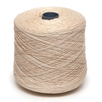 Пряжа в бобине, светло бежевый 1060 coto, Loro Piana COT-ONE-SILK, 80% хлопок, 20% шёлк