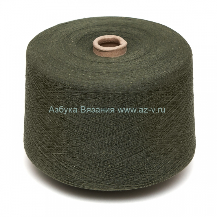 Пряжа в бобинах, Zafer tekstil, 5002 хаки, 60% хлопок/ 40% акрил