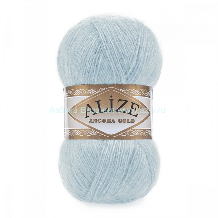 Пряжа Alize Angora Gold, мята 114, 20% шерсть, 80% акрил, 100 гр. 