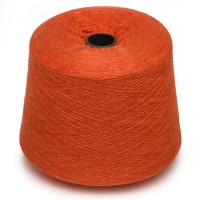 Пряжа в бобине Zafer tekstil, М-3 оранжевый меланж, 50% Хлопок/50% Акрил , Ne 20/2, Турция