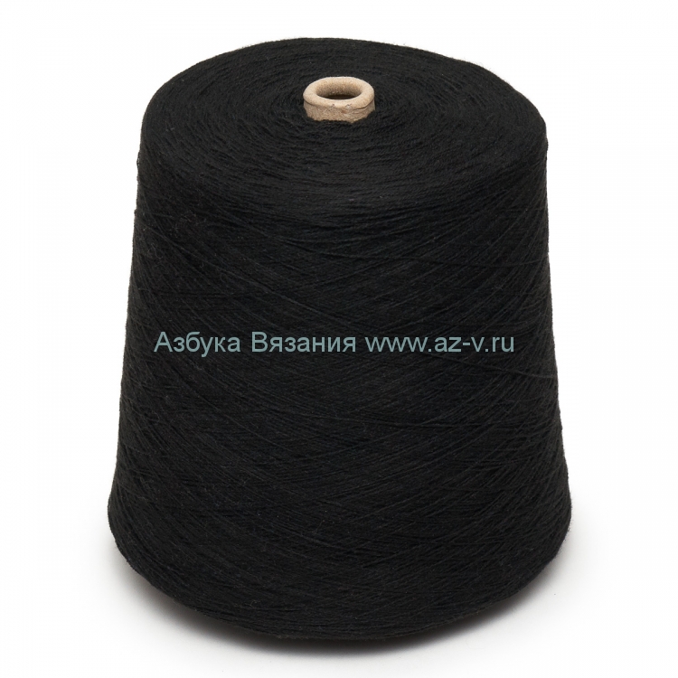 Пряжа в бобине Zafer tekstil, черный T21881, 100% акрил, Nm 32/2