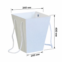 Коробка для цветов 200х340х400 мм. белая