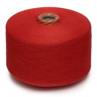 Пряжа в бобинах, Zafer tekstil, красный B-129, 60% хлопок/ 40% акрил
