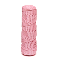 Шнур хлопковый 3 мм.,  50 м., светло розовый, AZ 3-131