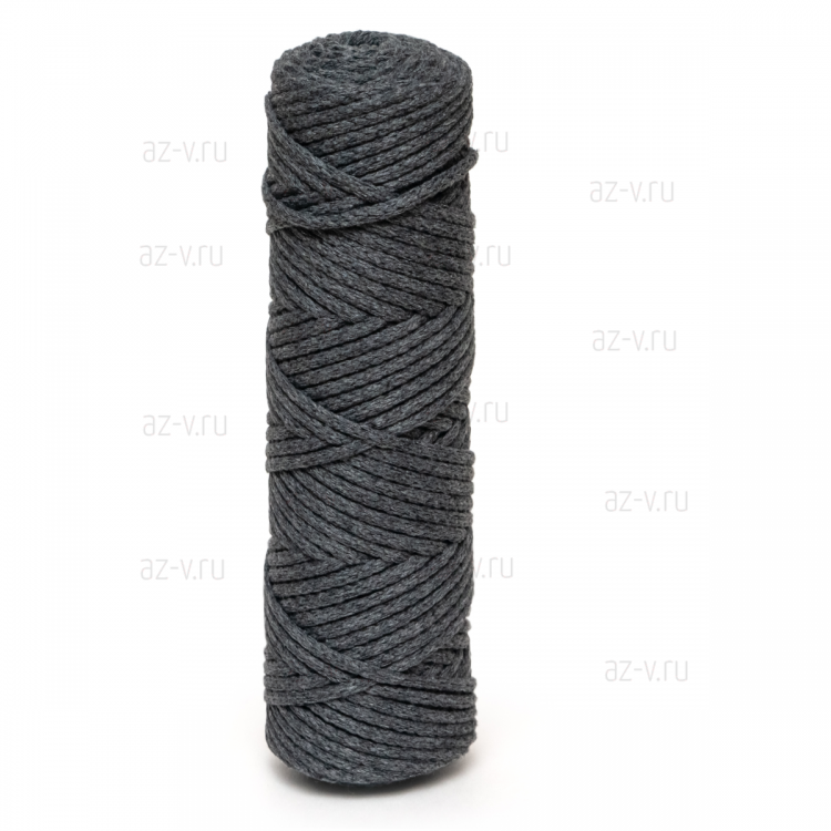 Шнур хлопковый 3 мм.,  50 м., темно-серый, AZ 3-110