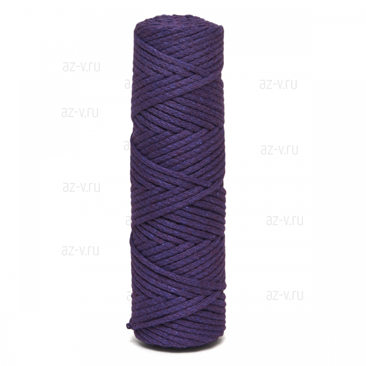 Шнур хлопковый 3 мм.,  50 м., фиолетовый, AZ 3-134
