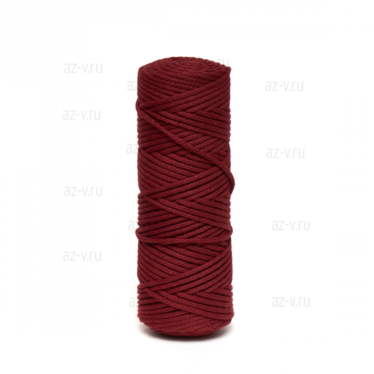 Шнур хлопковый 3 мм., 100 м., бордо, AZ 3-130