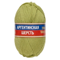 Пряжа "Аргентинская шерсть", фисташковый 189, шерсть 100%, 100 г.