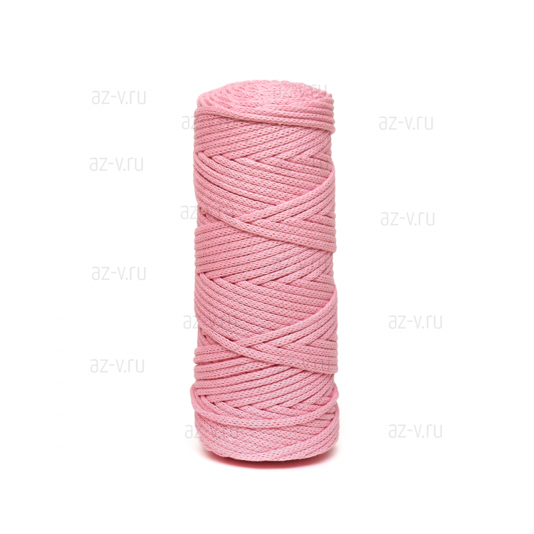 Шнур хлопковый 3 мм., 100 м., светло розовый, AZ 3-131