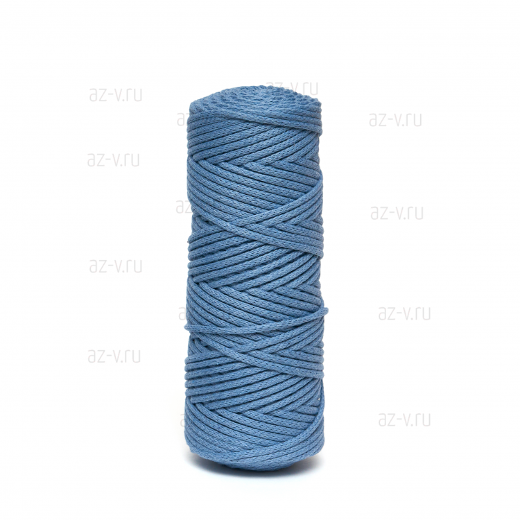 Шнур хлопковый 3 мм., 100 м., светлый джинс, AZ 3-115