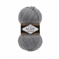 Пряжа Alize Lanagold, серый меланж 021, 49% шерсть, 51% акрил, 100 гр.