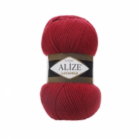 Пряжа Alize Lanagold, красный 056, 49% шерсть, 51% акрил, 100 гр.