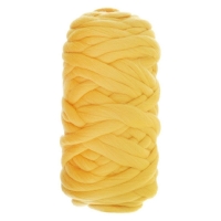 Пряжа "Супер толстая крученая", желтый 104, п/т шерсть 100%, 500 г.