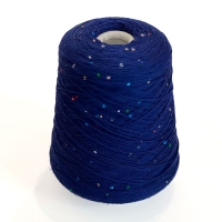 Пряжа в бобине, Paillettes Merino, 150533 синий, 100% меринос