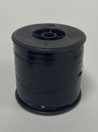 Плоская металлическая нить (метанит)  0,7 мм., чёрный YH-160, тип M