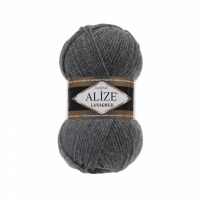 Пряжа Alize Lanagold, темно-серый меланж 182, 49% шерсть, 51% акрил, 100 гр. 