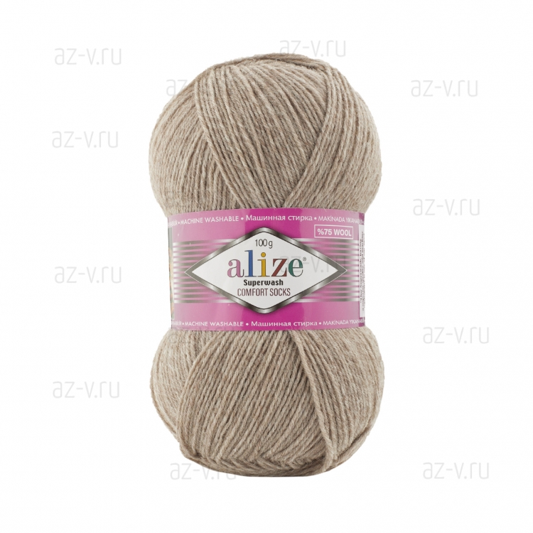 Пряжа Alize Superwash Comfort Socks, 207, 75% шерсть, 25% полиамид, 100 гр. 