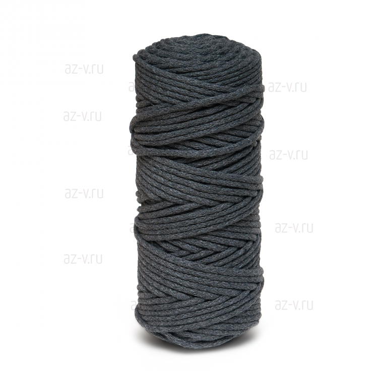 Шнур хлопковый 5 мм., 100 м., темно-серый, AZ 5-110