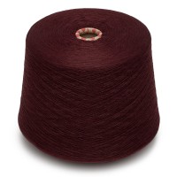 Пряжа в бобине Zafer tekstil, 1096 бордо, 50% хлопок / 50% акрил, Ne 20/2, Турция