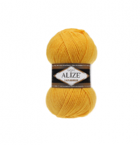 Пряжа Alize Lanagold, жёлтый 216, 49% шерсть, 51% акрил, 100 гр.