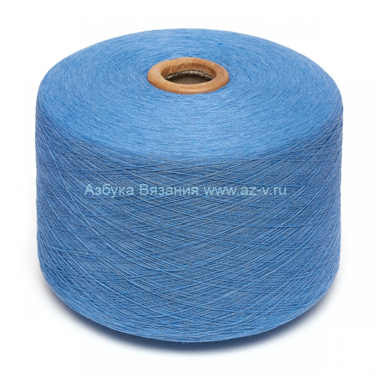 Пряжа в бобинах, Zafer tekstil, 0035 небесный, 60% хлопок/ 40% акрил, Турция